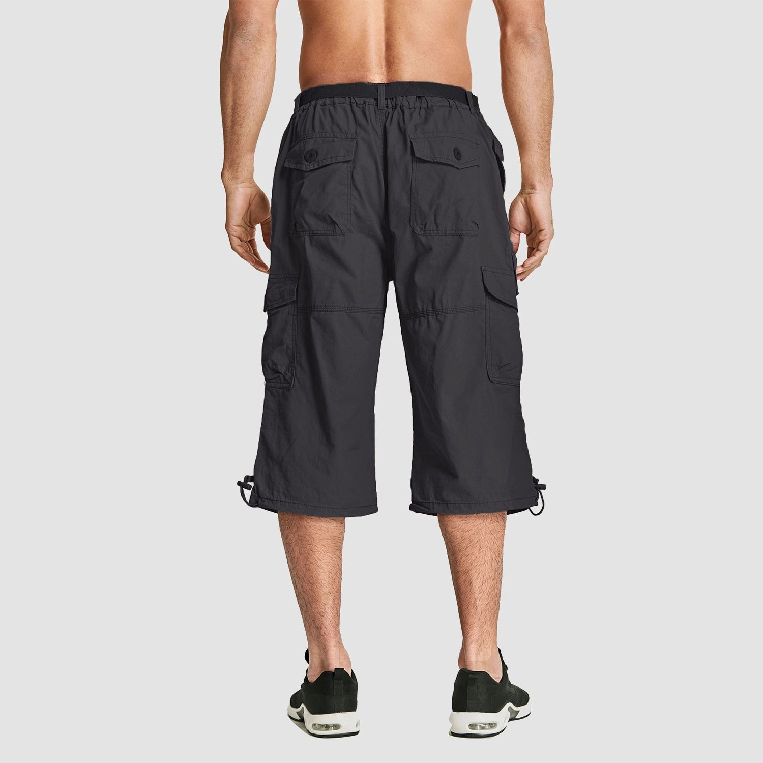 Men's Below Knee Cargo Shorts - Cotton, 7 Pockets, Work Capris