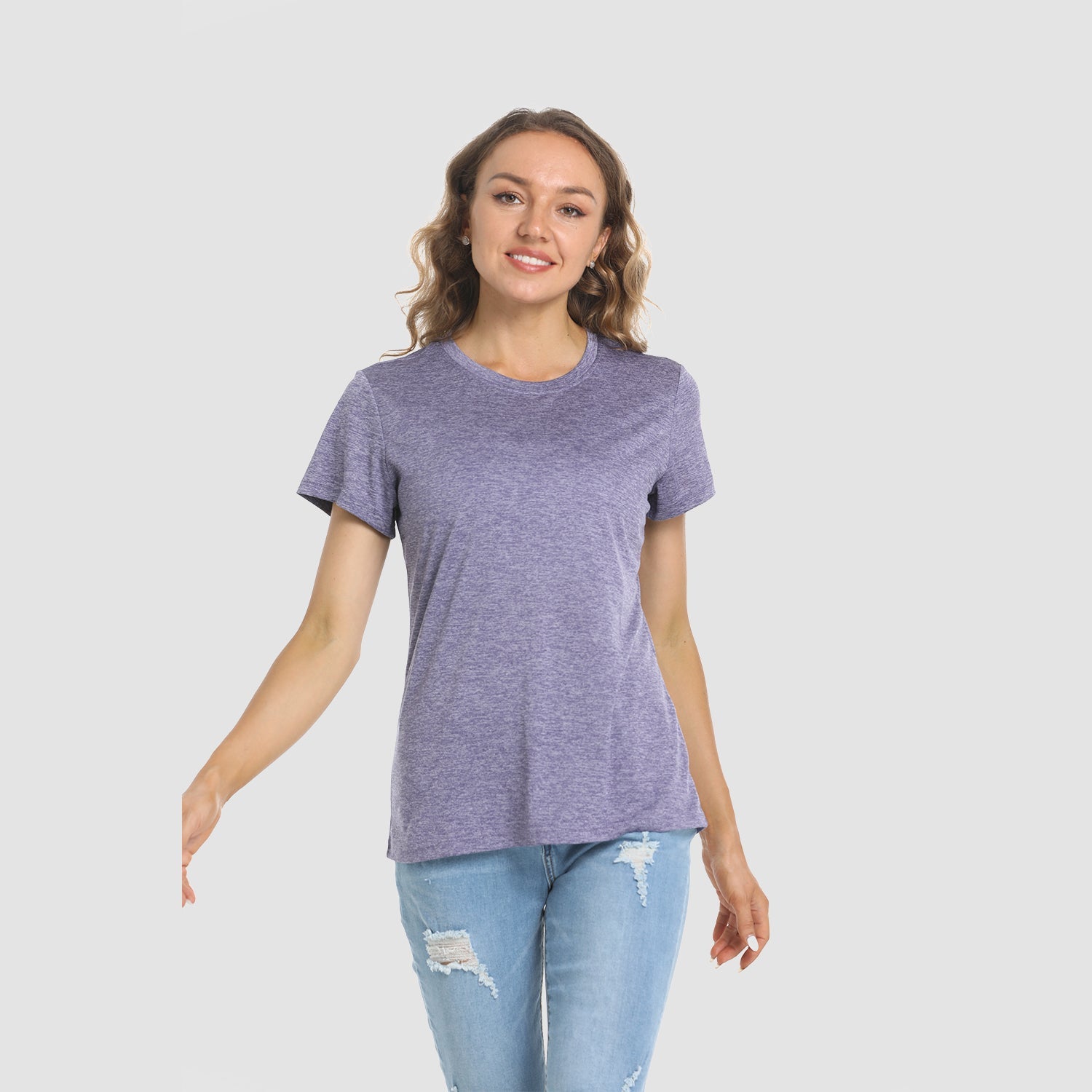 Women's Quick-Dry Short Sleeve Running Workout T-Shirt