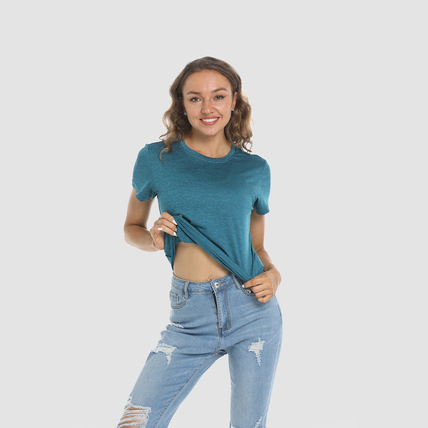 Women's Quick-Dry Short Sleeve Running Workout T-Shirt