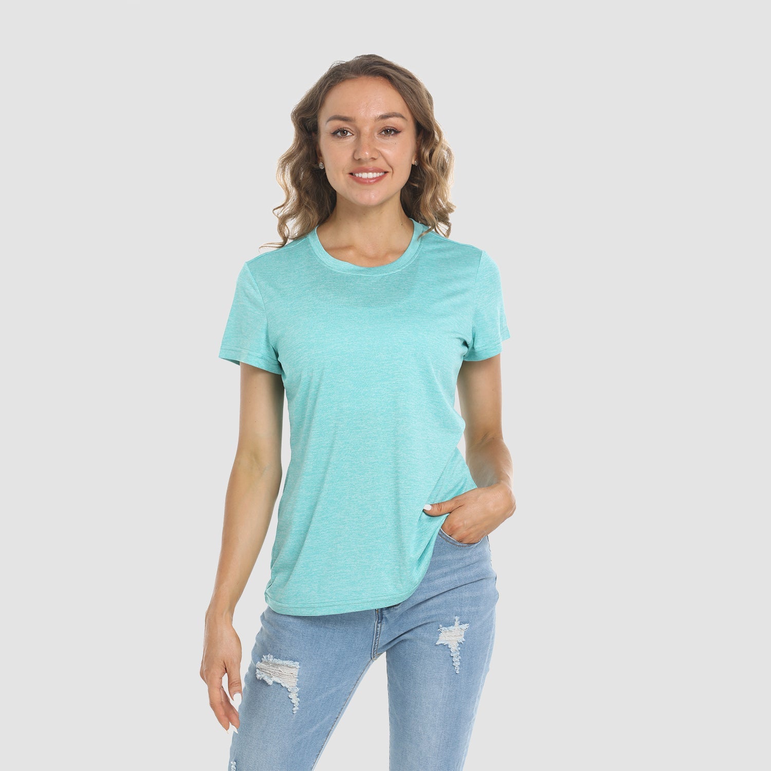 Women's Quick-Dry Short Sleeve Running Workout T-Shirt