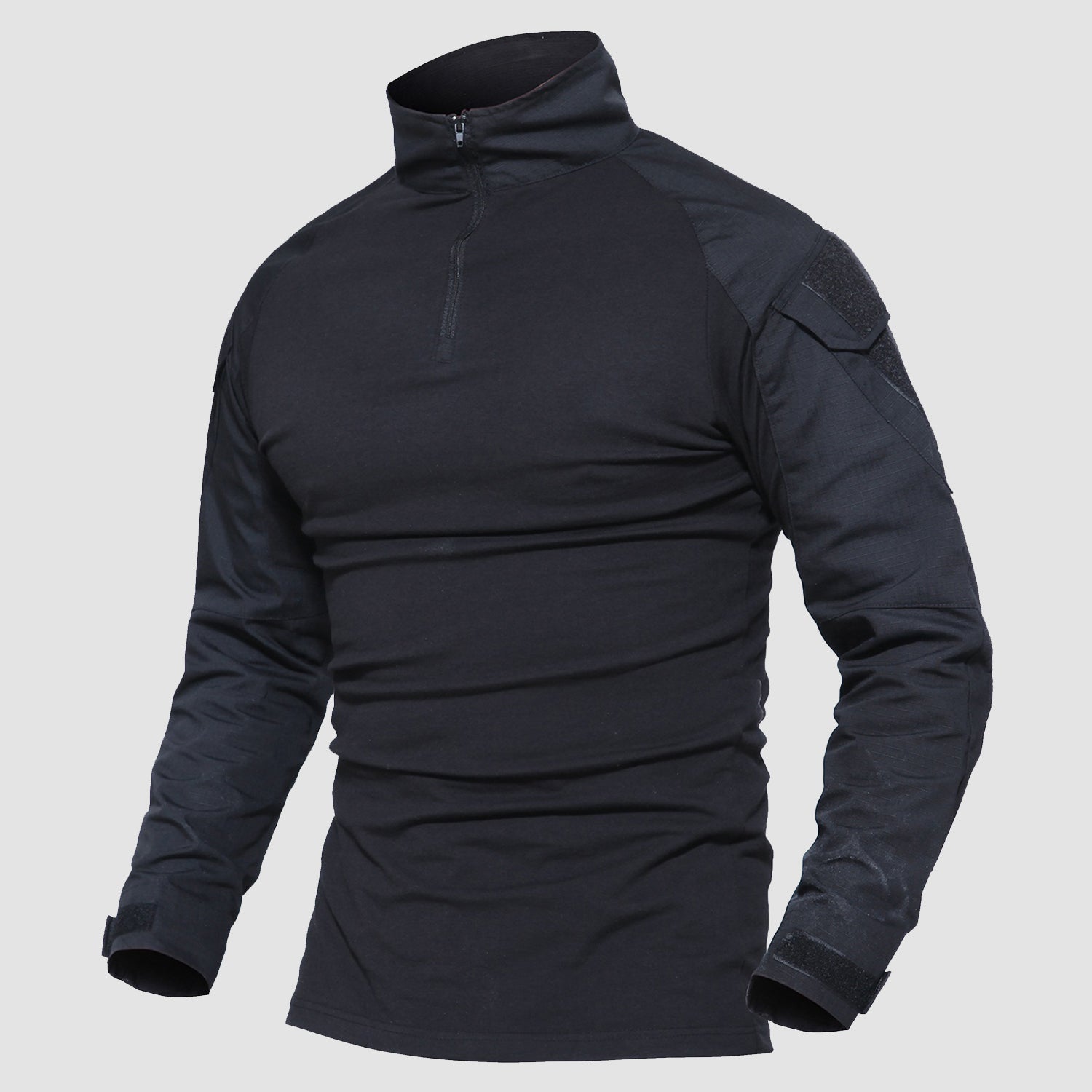 Men's 1/4 Zip Tactical Military Shirt with Pockets