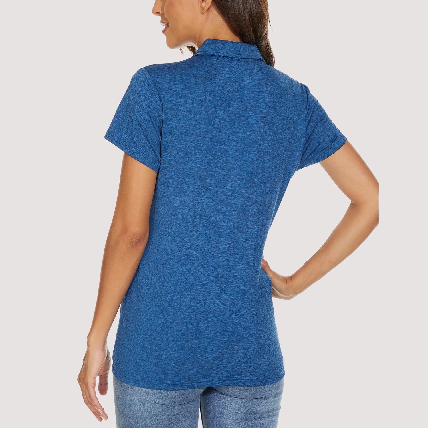 Women's Moisture-Wicking 4-Button Polo T-Shirt