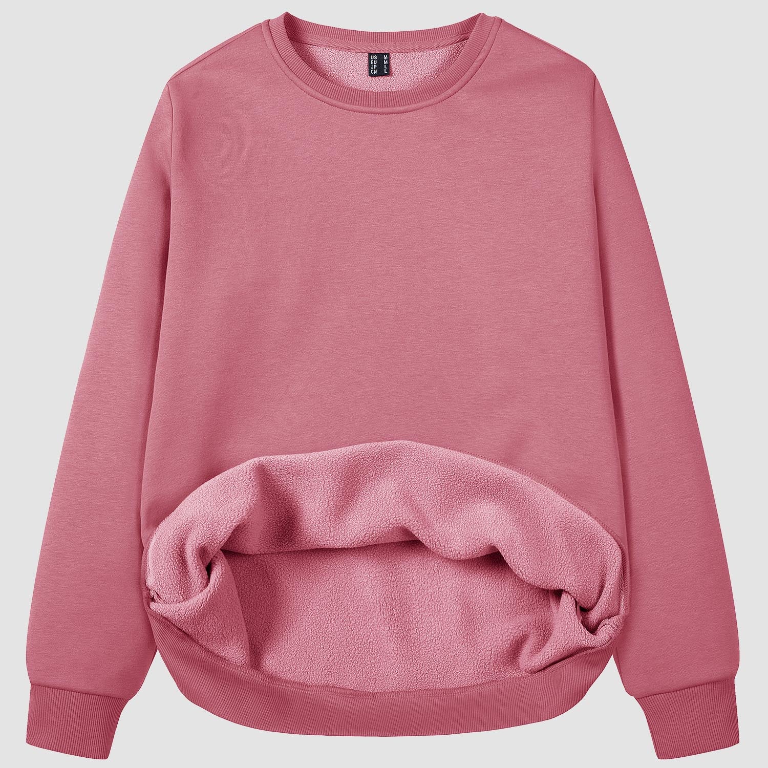 Women's Fleece Sweatshirt - Crewneck & Long Sleeve