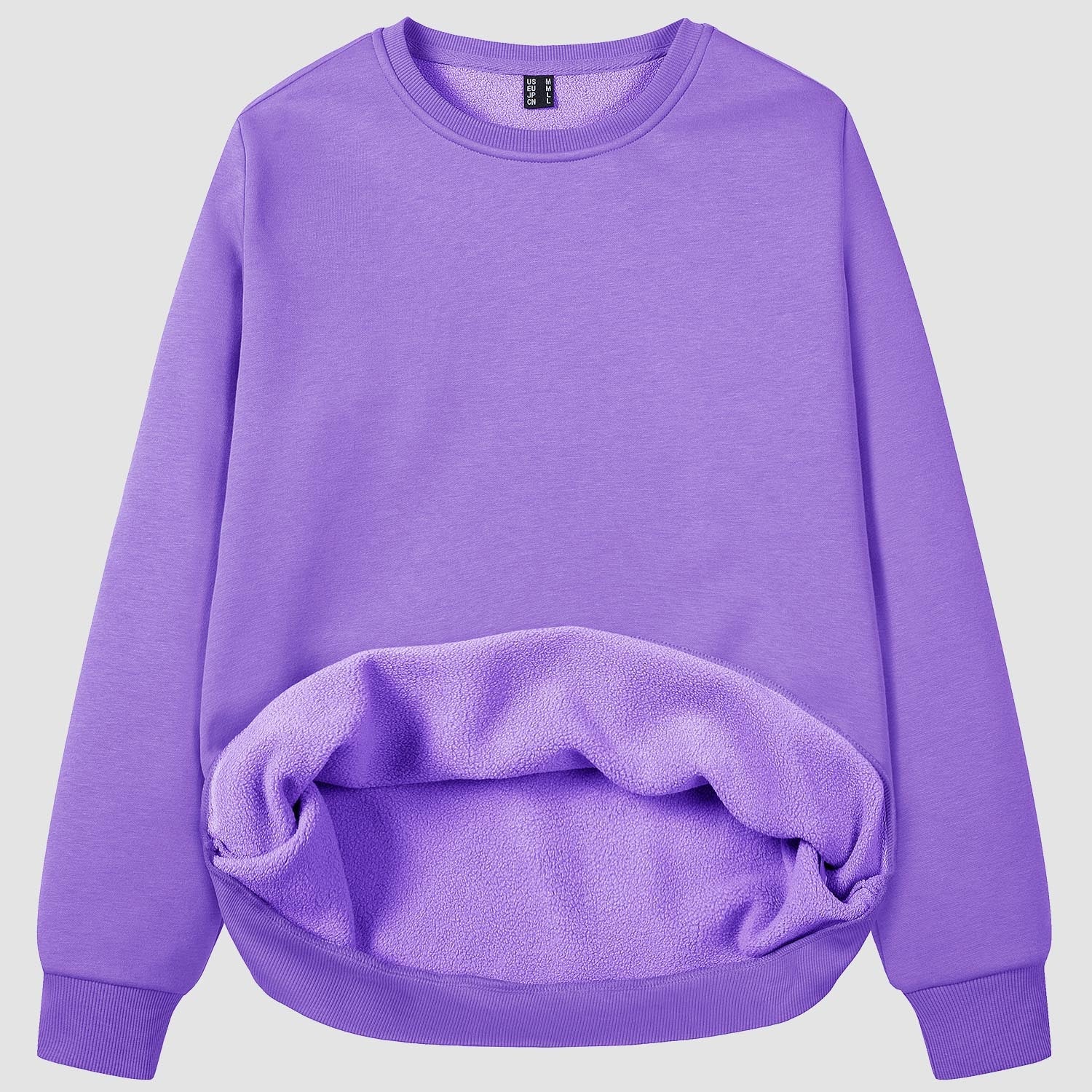 Women's Fleece Sweatshirt - Crewneck & Long Sleeve