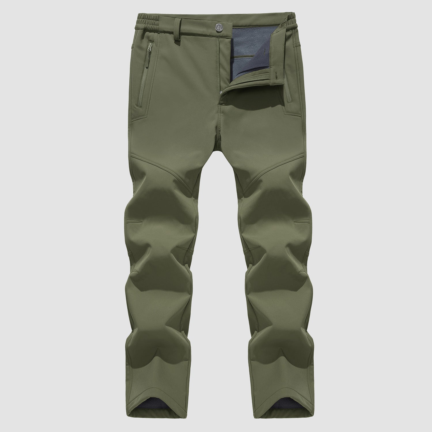 Men's Fleece Hiking Pants Water Resistant Ski Snow Pants