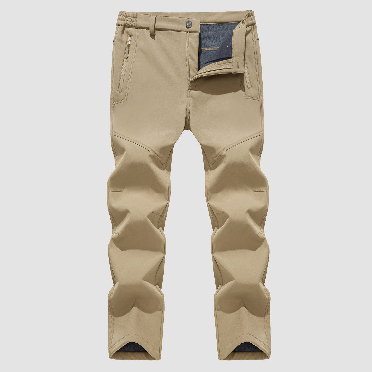 Men's Fleece Hiking Pants Water Resistant Ski Snow Pants
