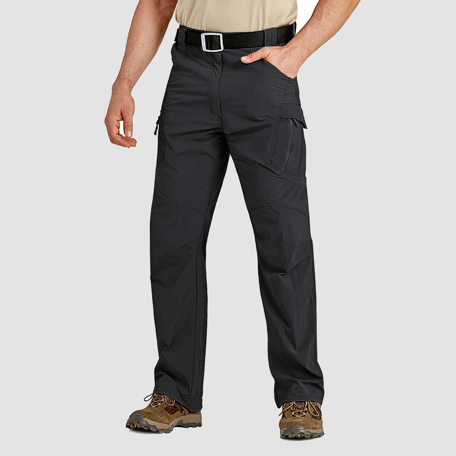 Men's Quick Dry Hiking Pants - 9 Pockets Cargo Trousers