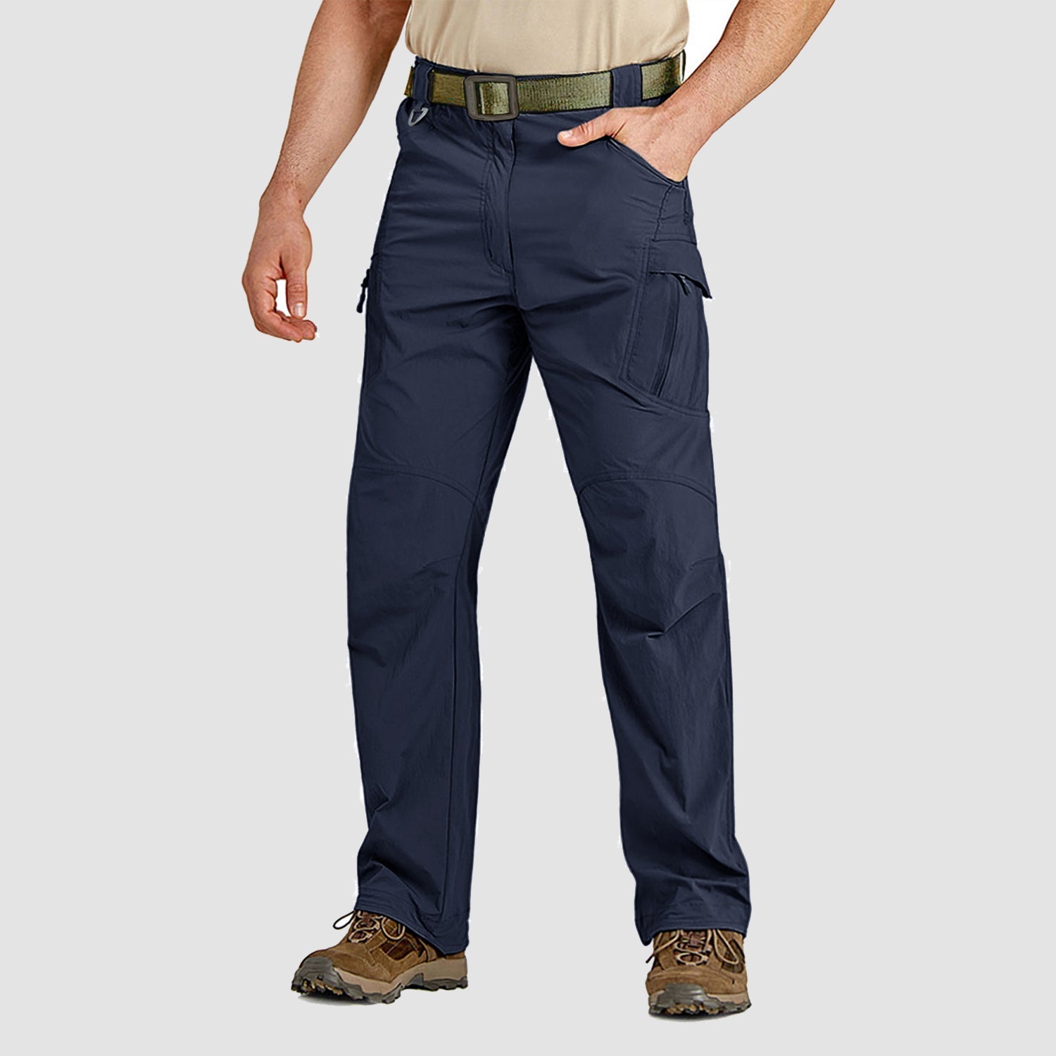 Men's Quick Dry Hiking Pants - 9 Pockets Cargo Trousers