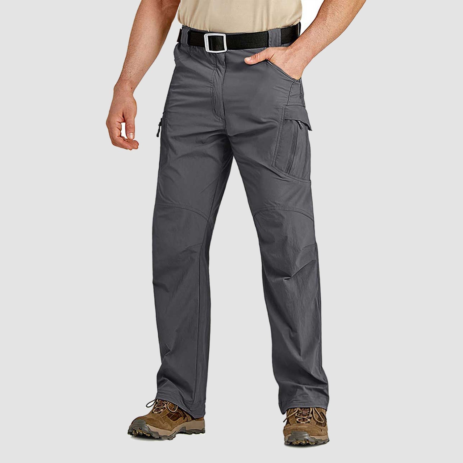 Men's Quick Dry Hiking Pants - 9 Pockets Cargo Trousers