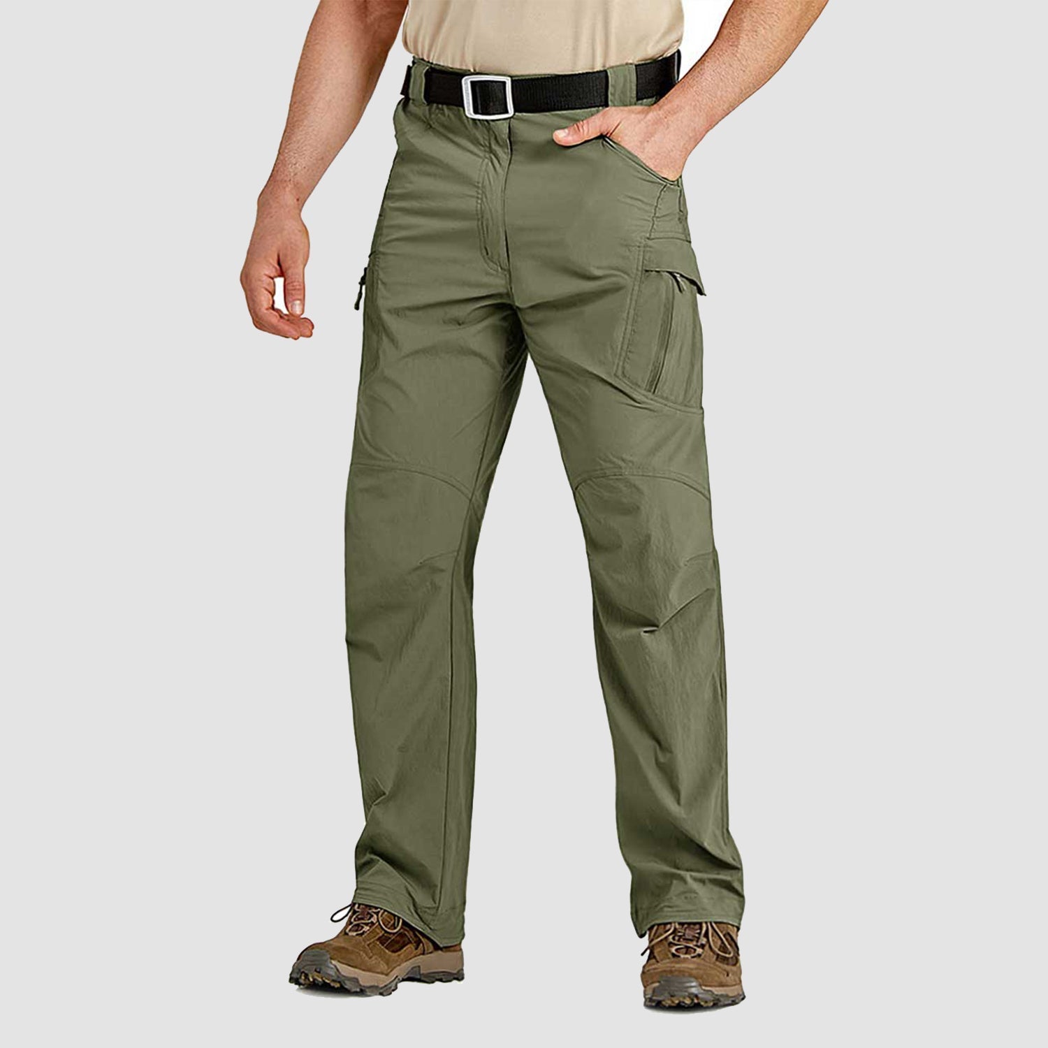 Men's Quick Dry Hiking Pants - 9 Pockets Cargo Trousers