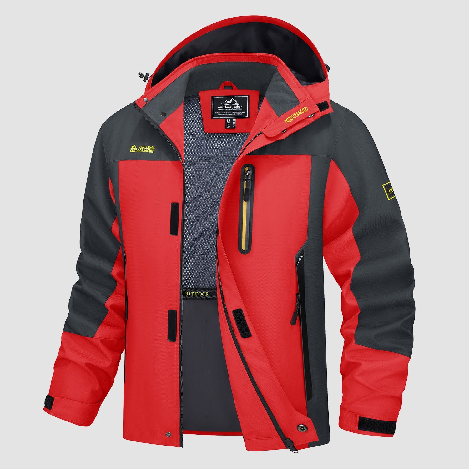 Men's Windproof Water Resistant Jacket - 5 Pockets for Hiking