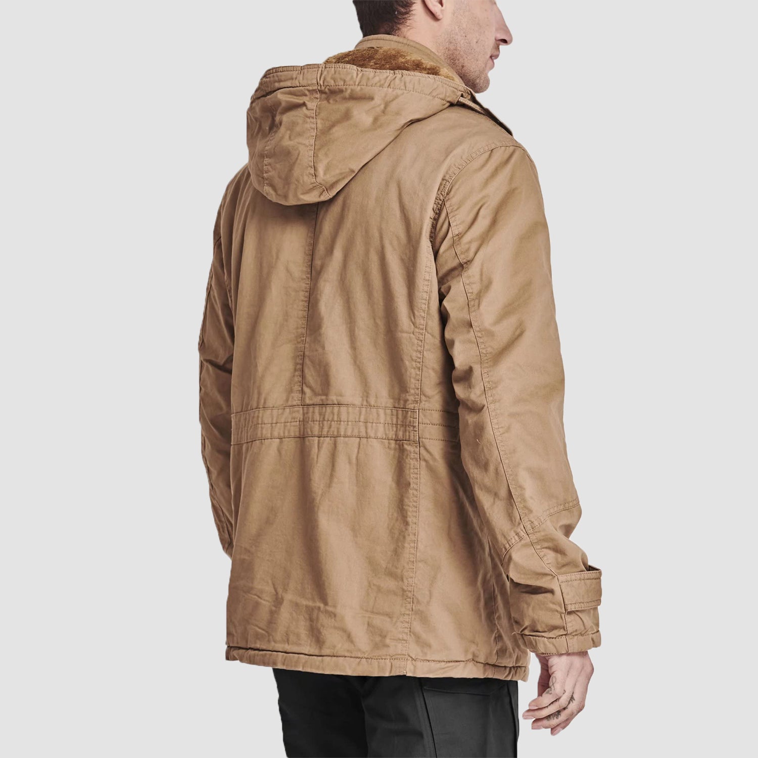 Men's Fleece Lined Winter Military Jacket Parka