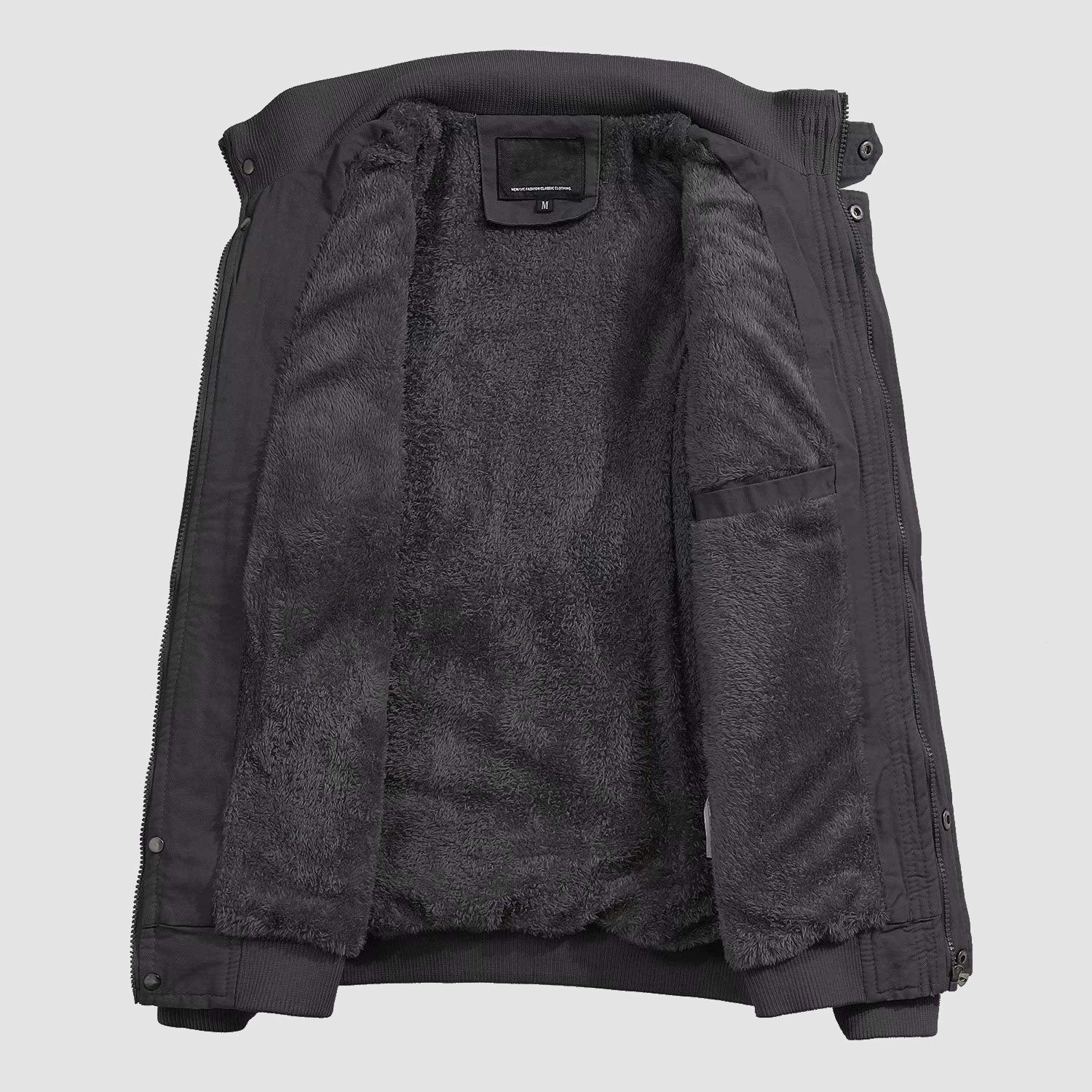 Men's Cotton Military Bomber Jacket - Lightweight Zip-Up