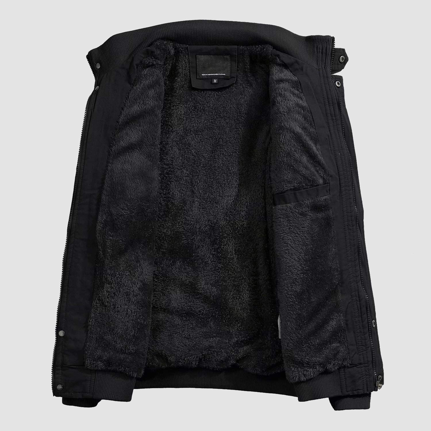 Men's Cotton Military Bomber Jacket - Lightweight Zip-Up