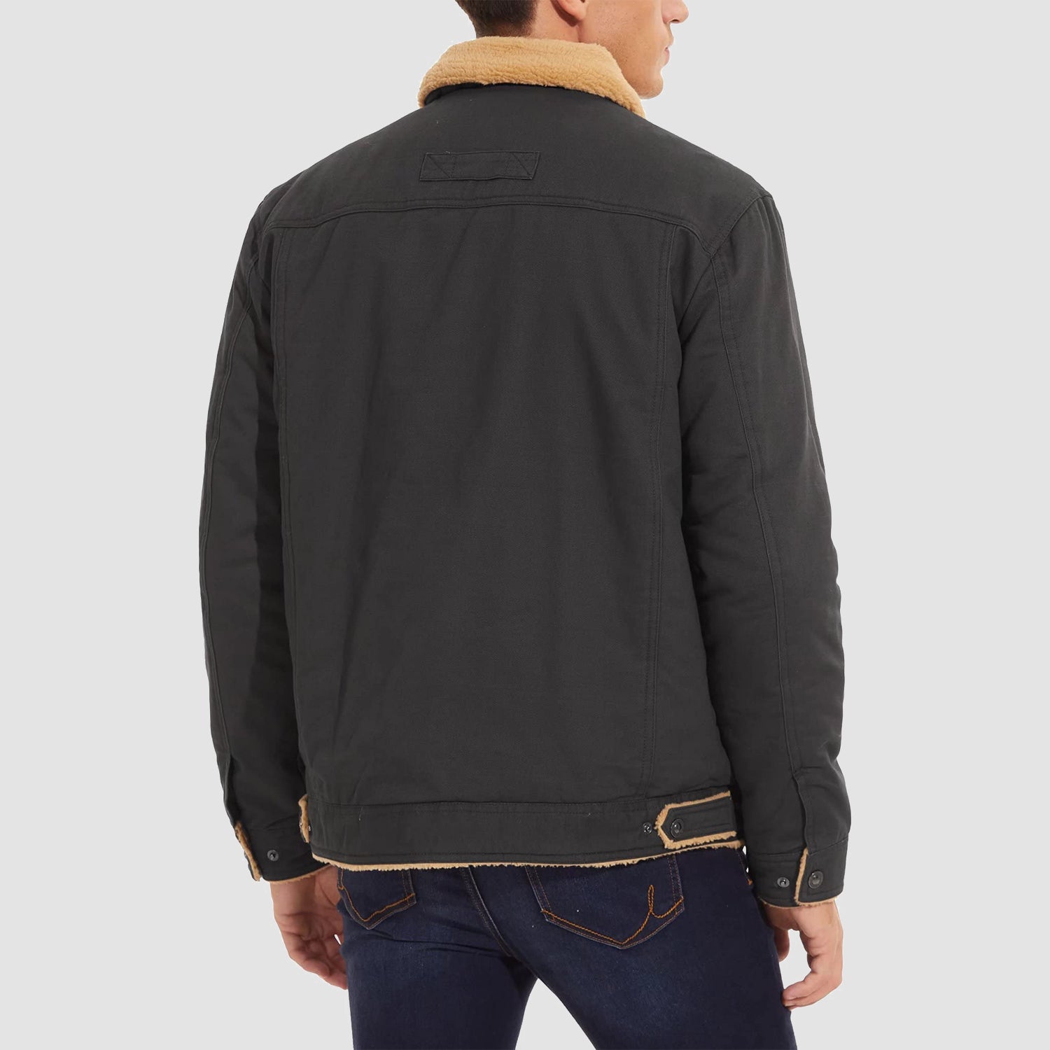 Men's Sherpa Lined Jacket with Multi Pockets
