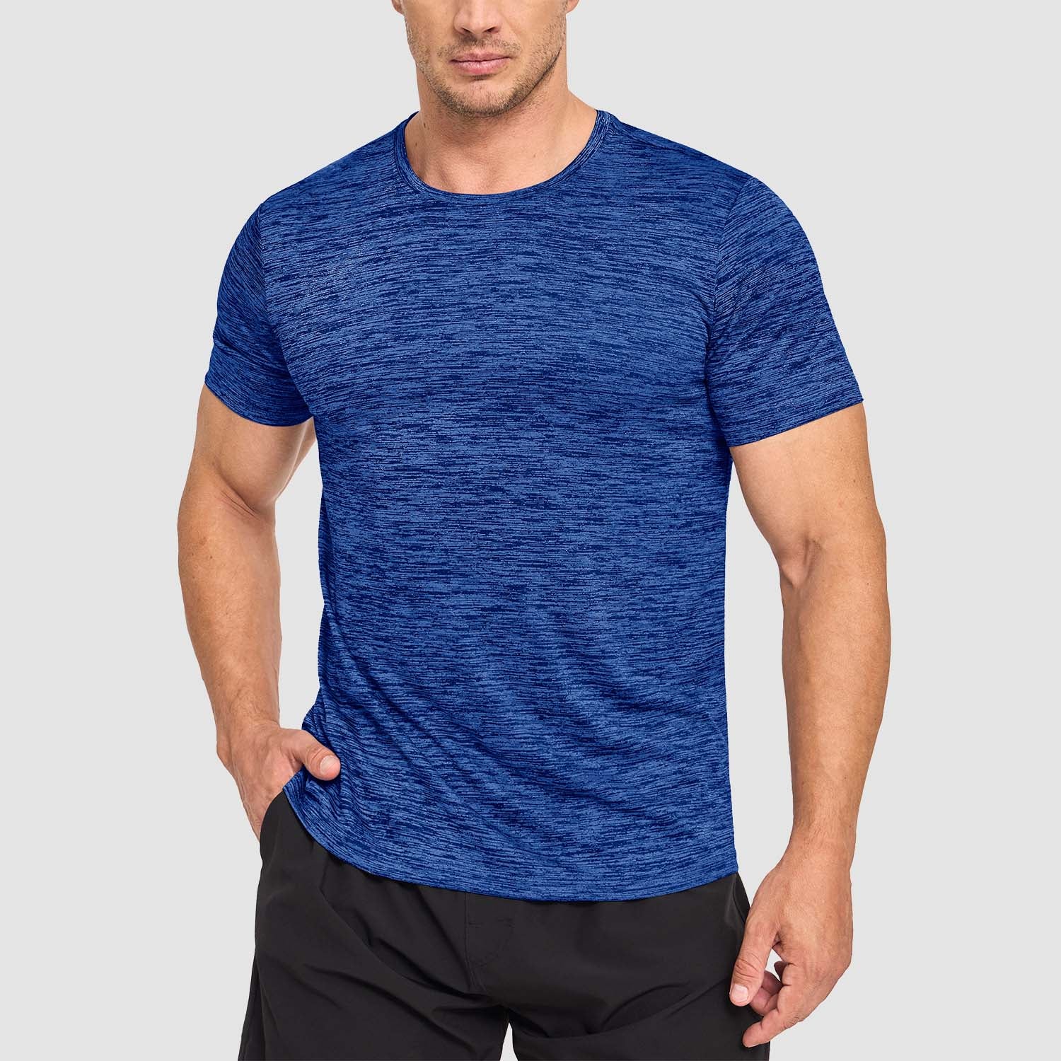 Men's Quick-Dry Athletic T-Shirt Short Sleeve Crew Neck
