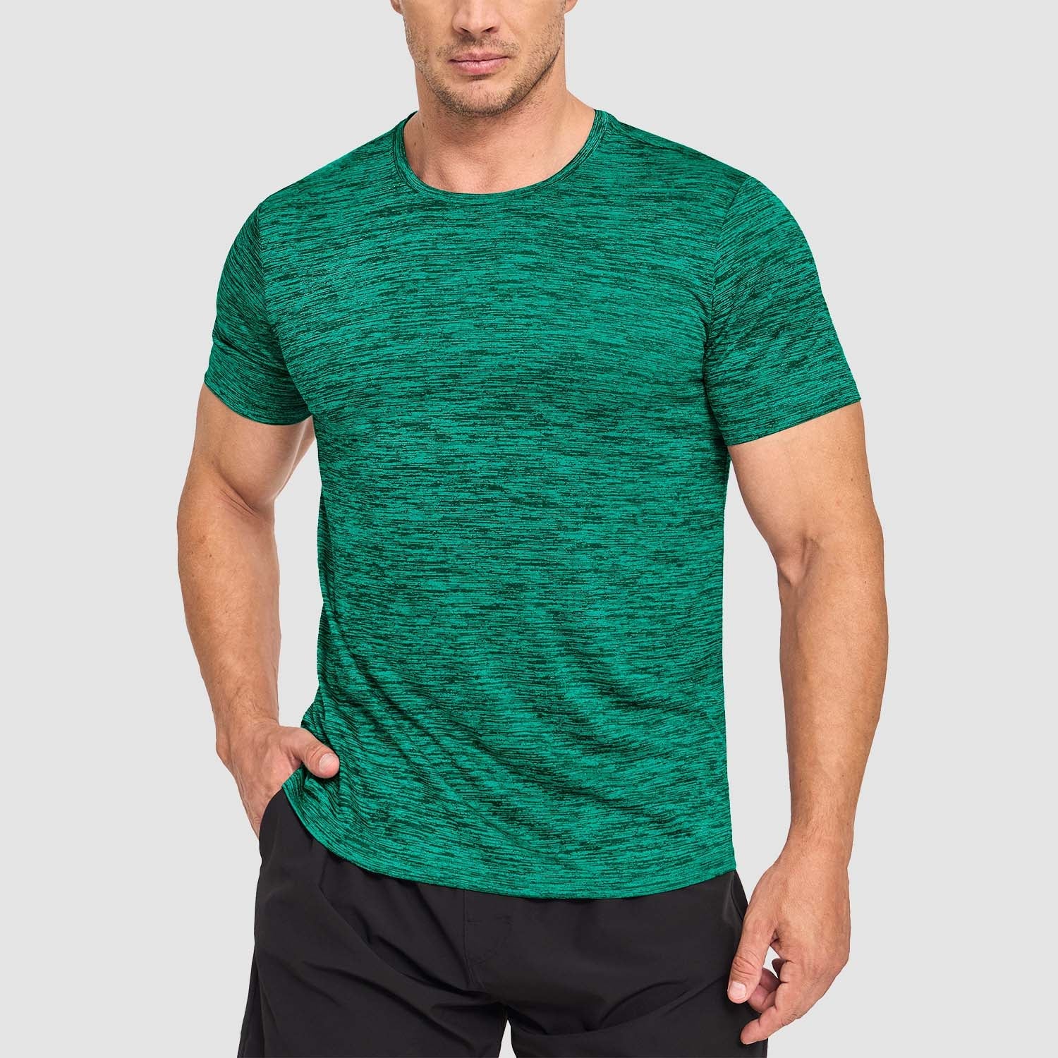 Men's Quick-Dry Athletic T-Shirt Short Sleeve Crew Neck