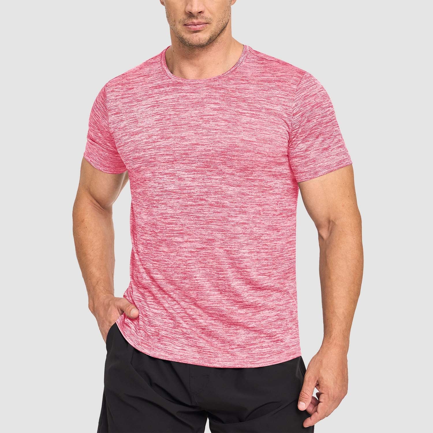 Men's Quick-Dry Athletic T-Shirt Short Sleeve Crew Neck