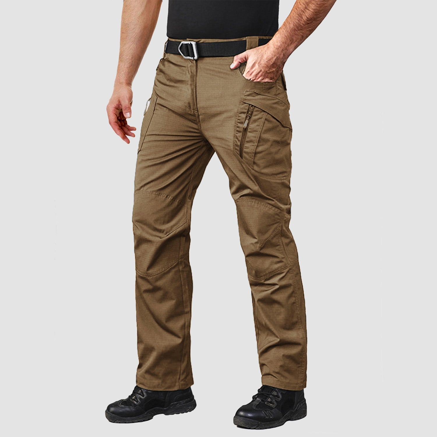 Men's Tactical Pants with 9 Pockets Rip-Stop Work Hiking Pants