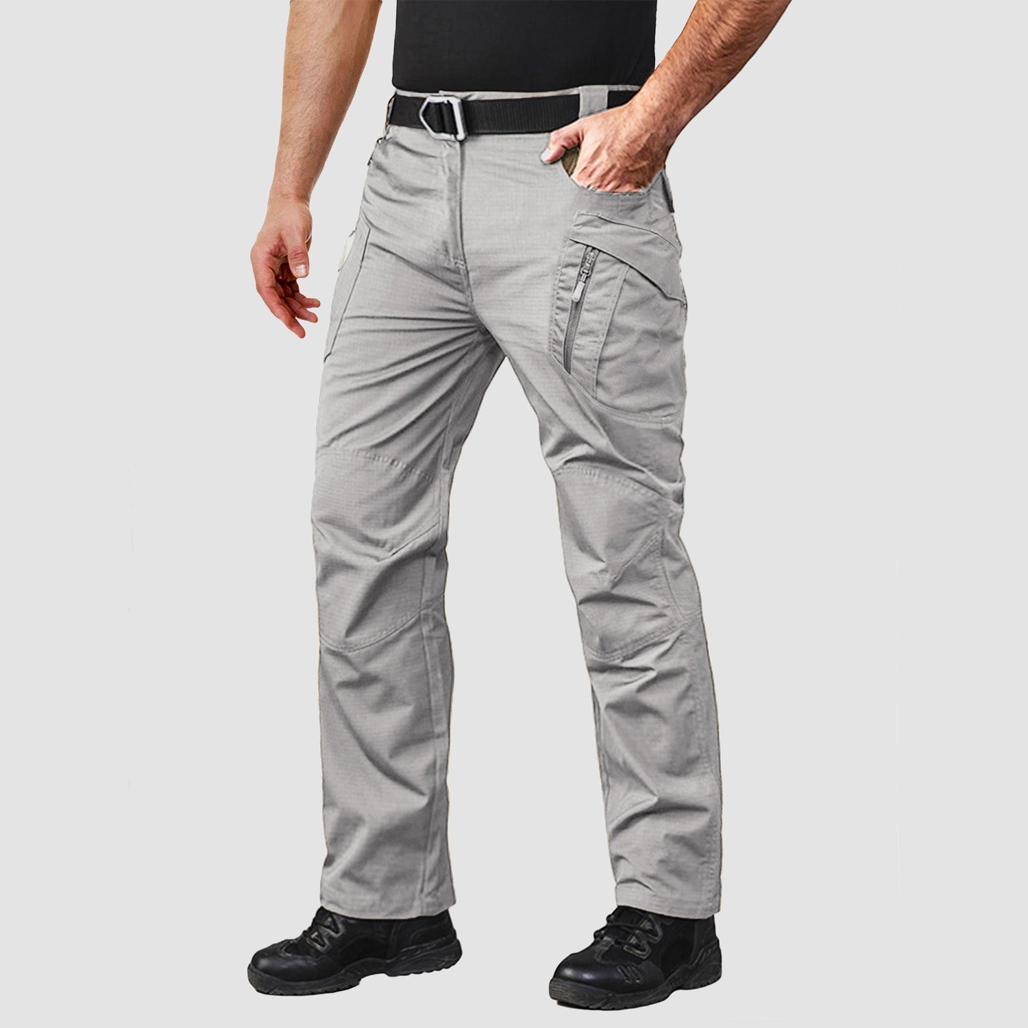 Men's Tactical Pants with 9 Pockets Rip-Stop Work Hiking Pants