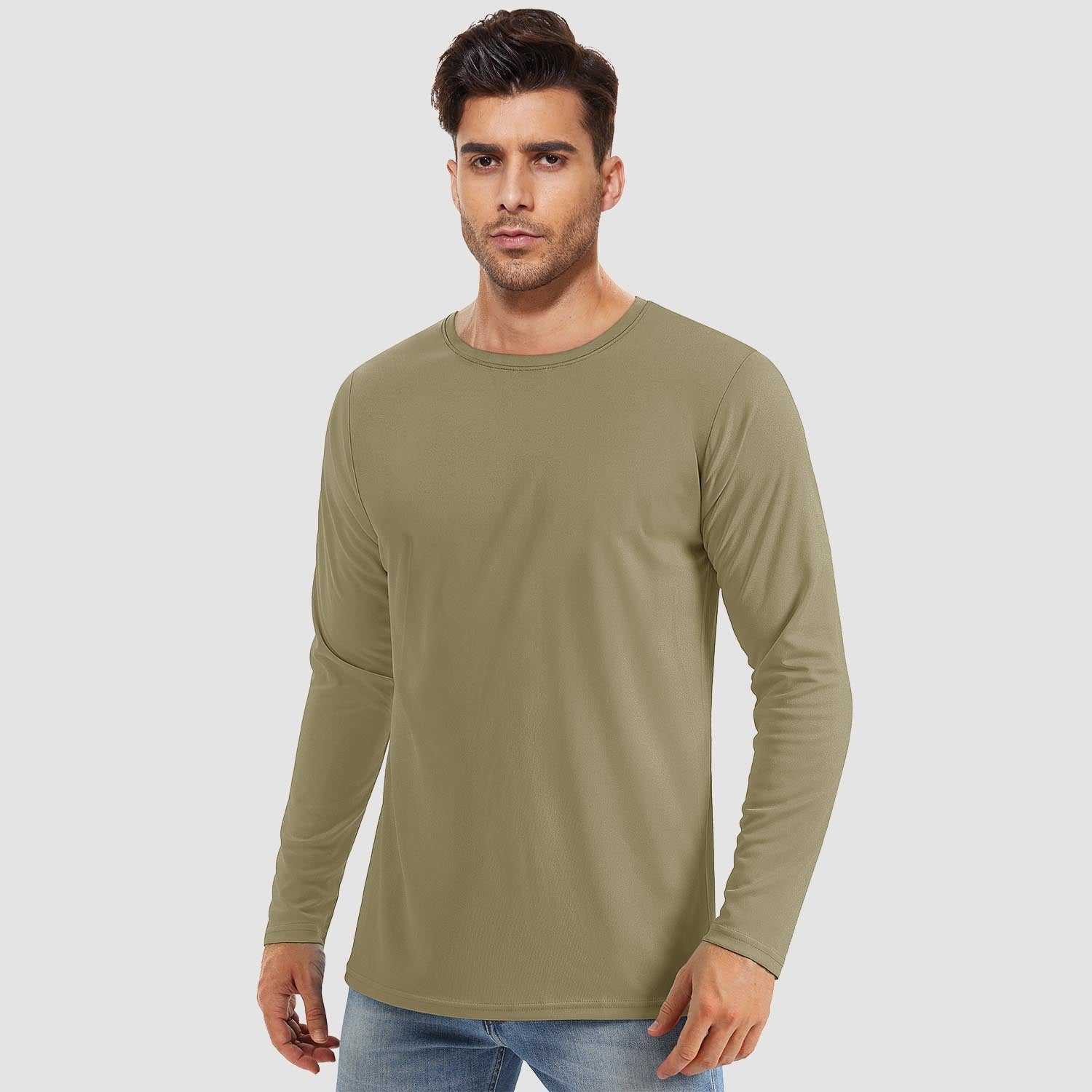 Men's UPF 80+ Long Sleeve Sun Protection Quick-Dry Shirt
