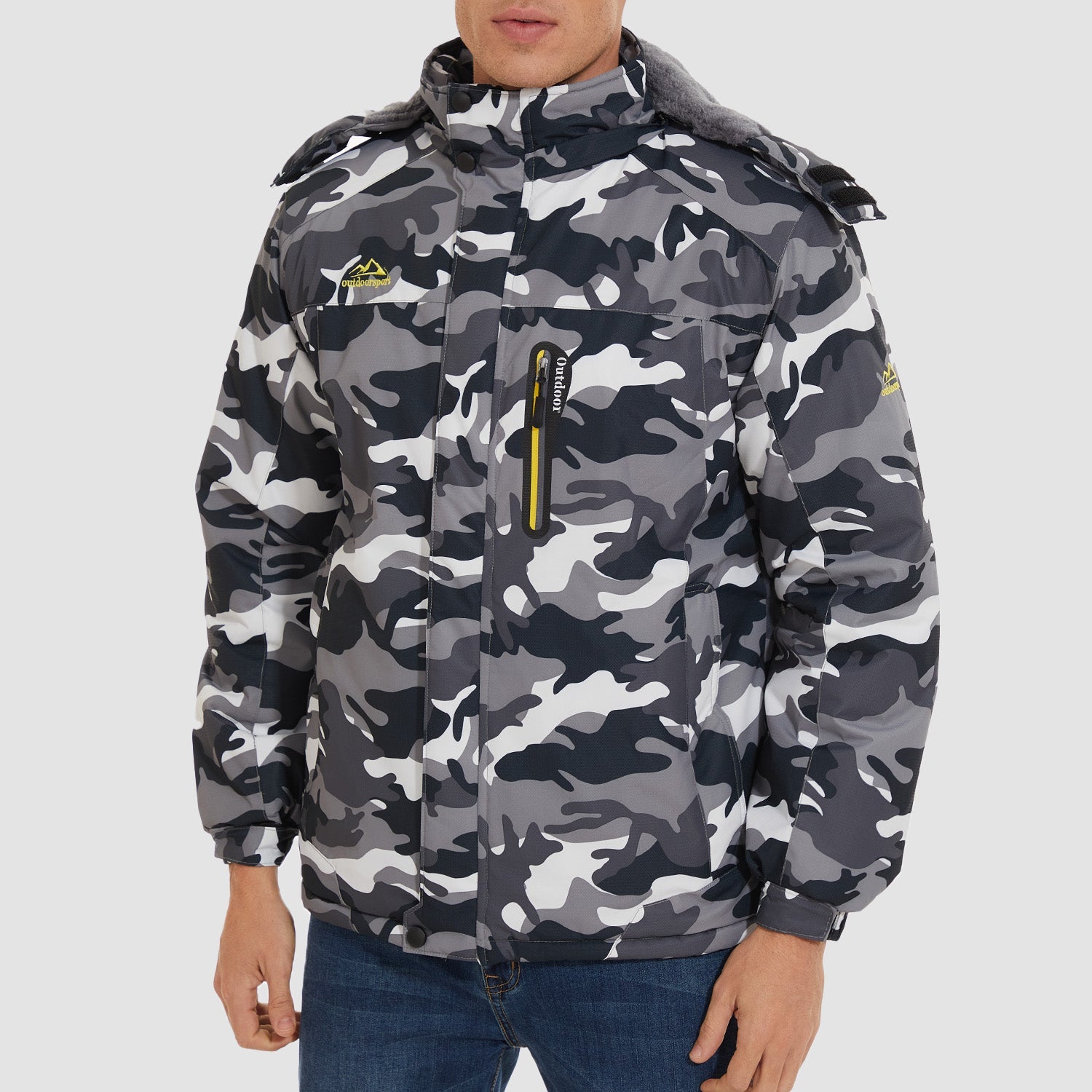 Men's Water-Resistant Ski Jacket - Warm Fleece Winter