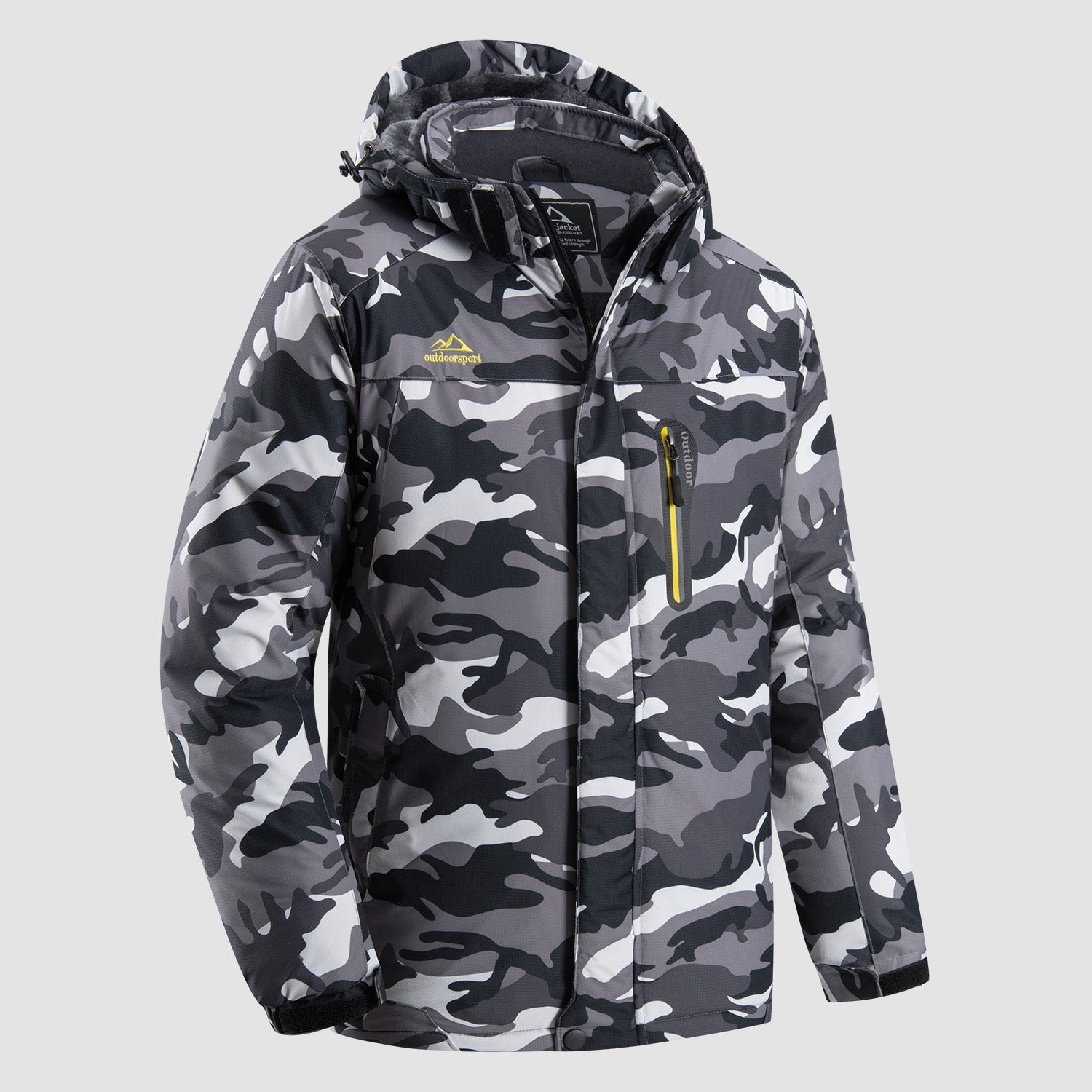 Men's Water Resistant Ski Jacket - Fleece Lined Parka