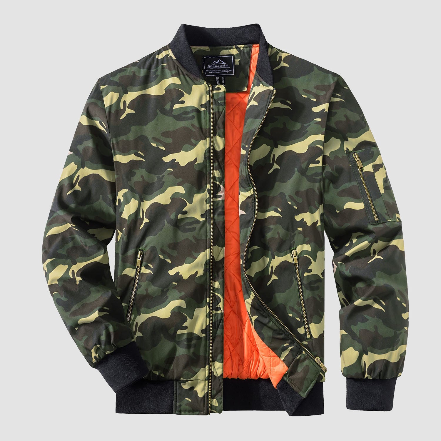 Men's Bomber Jacket – Casual Zip-Up Windbreaker