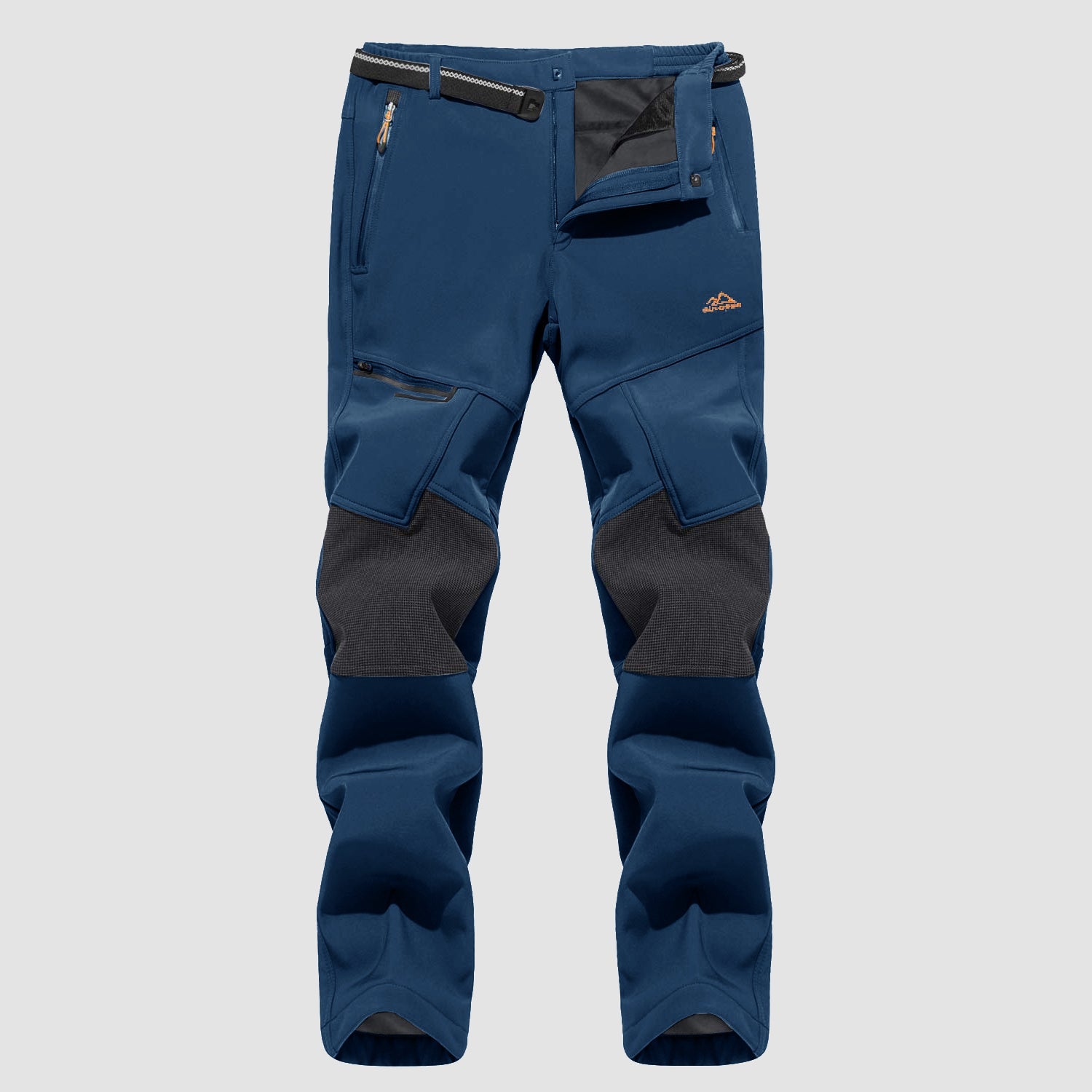 Men's Fleece-Lined Ski Pants - Water-Resistant, 4 Zip Pockets