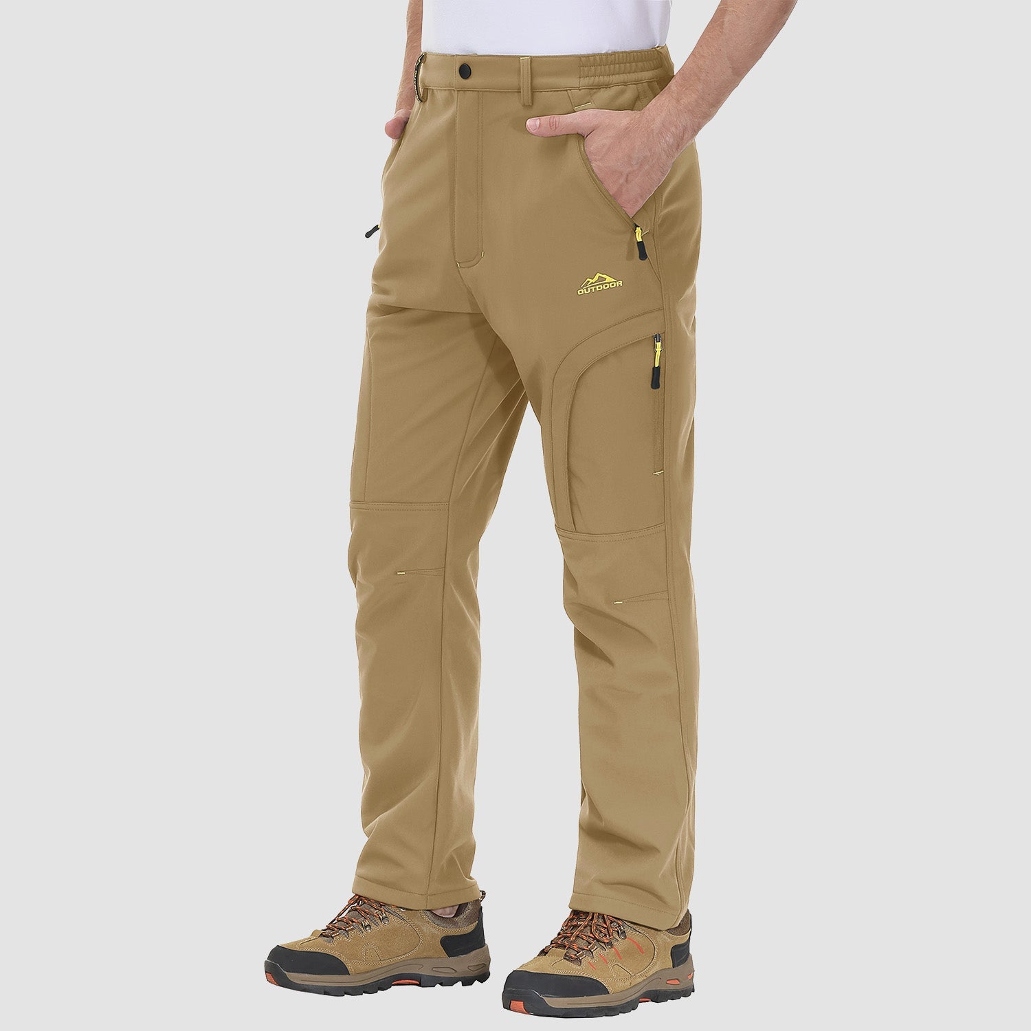 Men's Winter Hiking Pants - Fleece-Lined & Water-Resistant