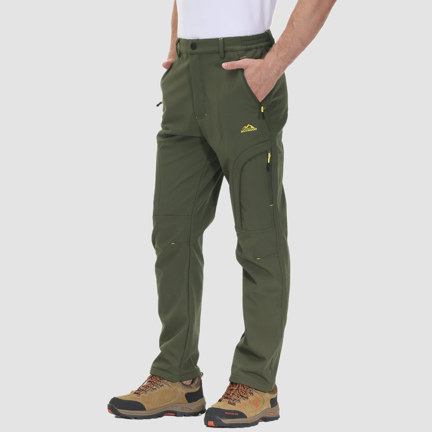Men's Winter Hiking Pants - Fleece-Lined & Water-Resistant