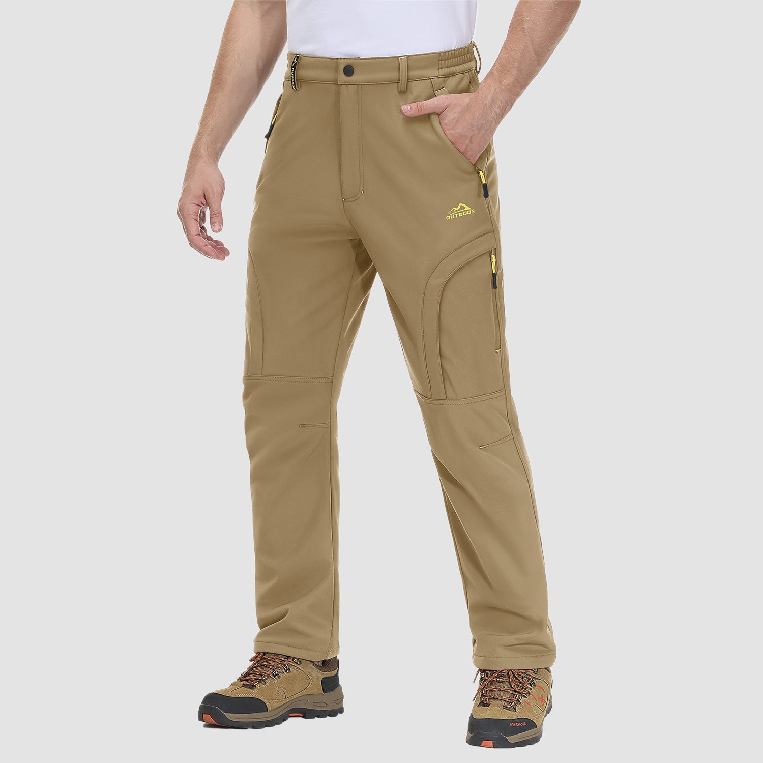 Men's Winter Hiking Pants - Fleece-Lined & Water-Resistant