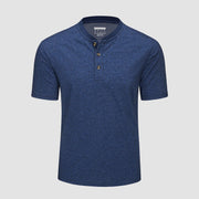 Men's Cotton Henley Shirt Casual Summer T-Shirt