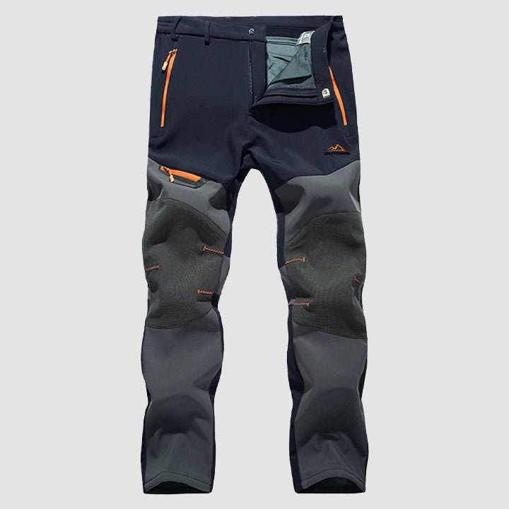 Men's Fleece-Lined Softshell Pants, Water-Resistant for Outdoors