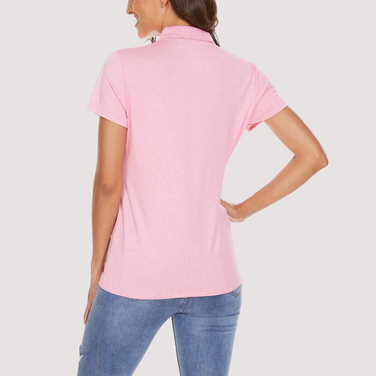 Women's Moisture-Wicking 4-Button Polo T-Shirt