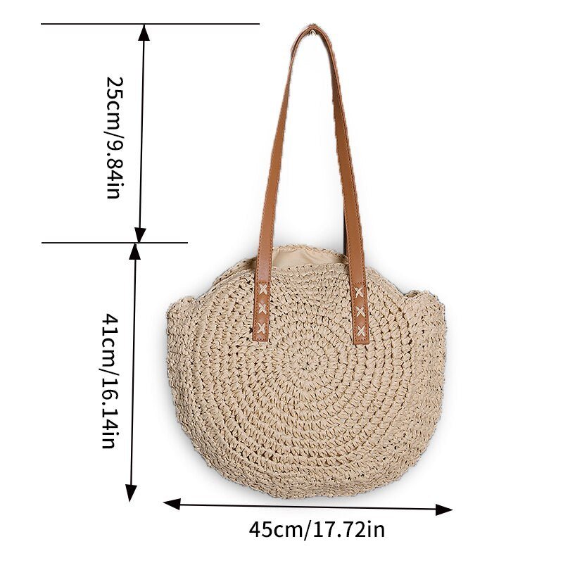 Hannah™ - Multifunctional Straw Handbag - veyora