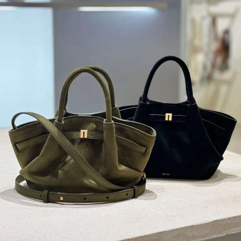 Riley™ - Micro Leather Suede Underarm Bag - veyora