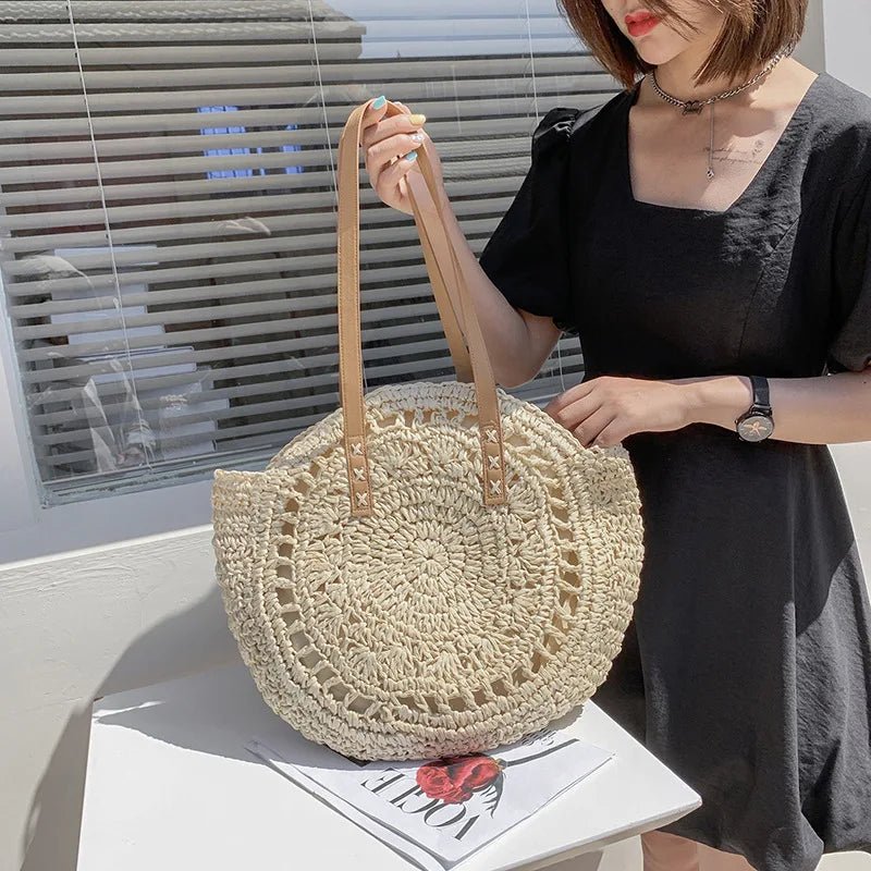 Hannah™ - Multifunctional Straw Handbag - veyora