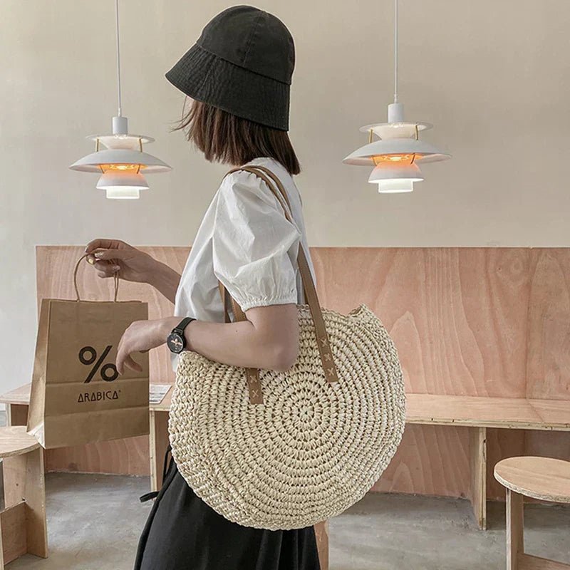 Hannah™ - Multifunctional Straw Handbag - veyora