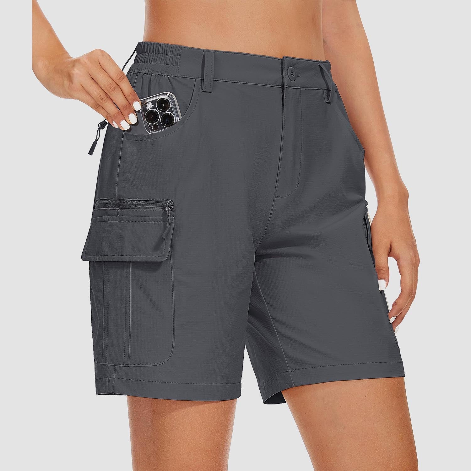Women's Golf Shorts, Quick-Dry & Water-Resistant with 6 Pockets