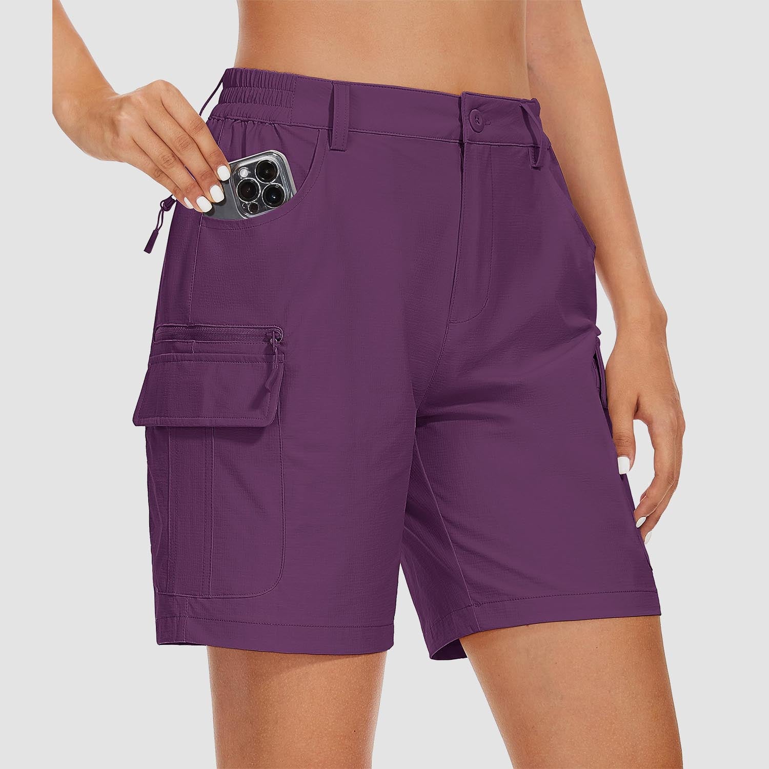 Women's Golf Shorts, Quick-Dry & Water-Resistant with 6 Pockets