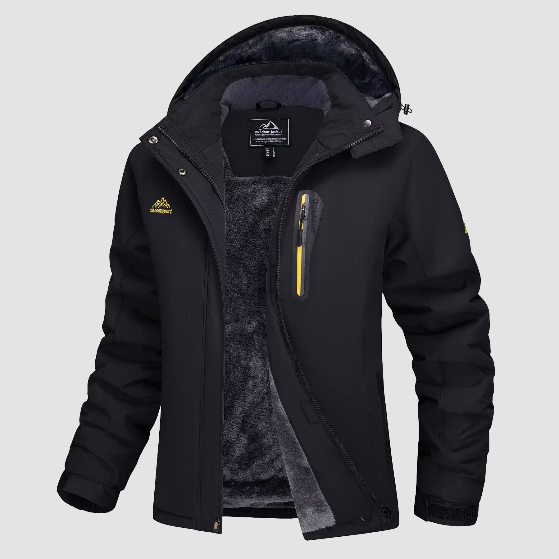 Women's Waterproof Fleece-Lined Ski Jacket with Hood