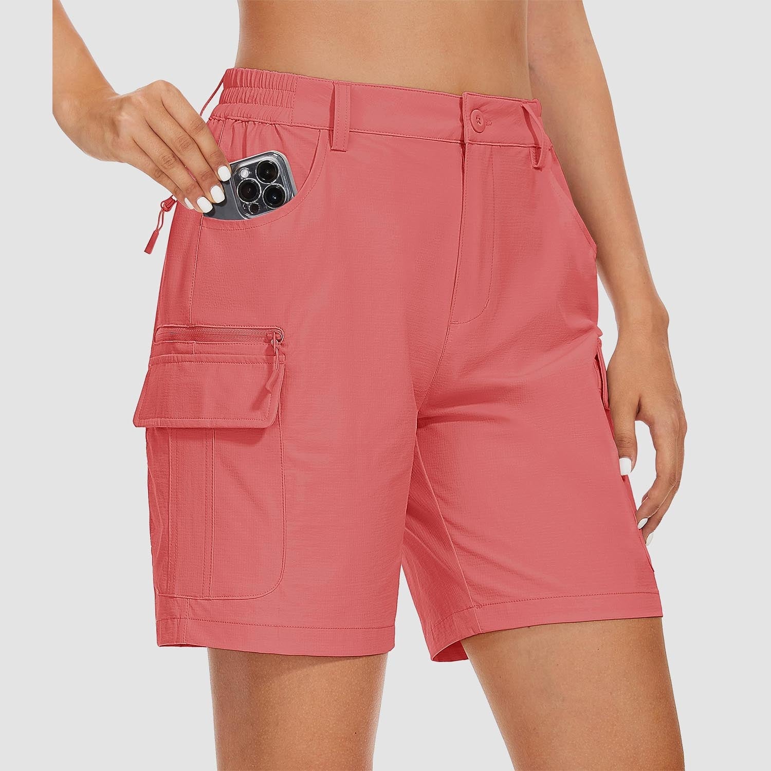 Women's Golf Shorts, Quick-Dry & Water-Resistant with 6 Pockets
