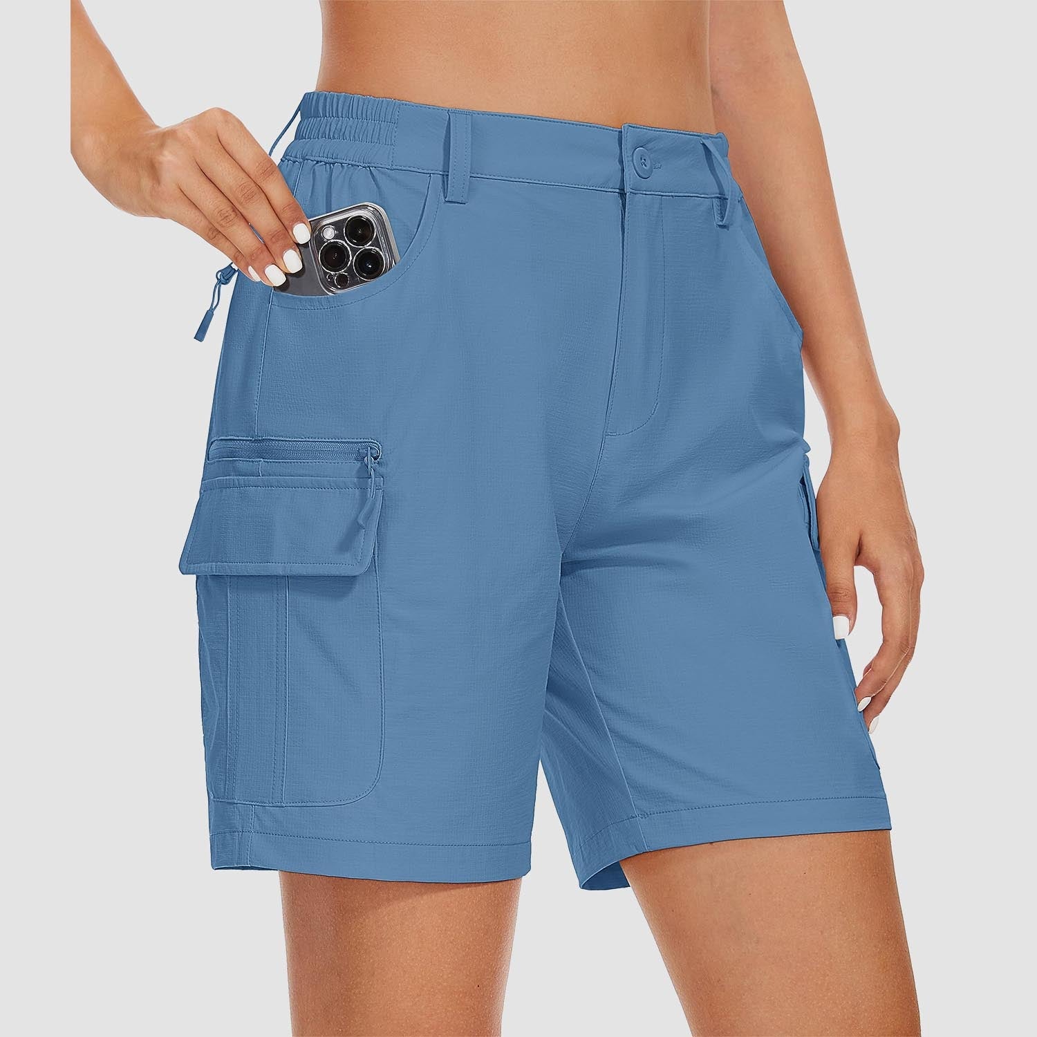 Women's Golf Shorts, Quick-Dry & Water-Resistant with 6 Pockets