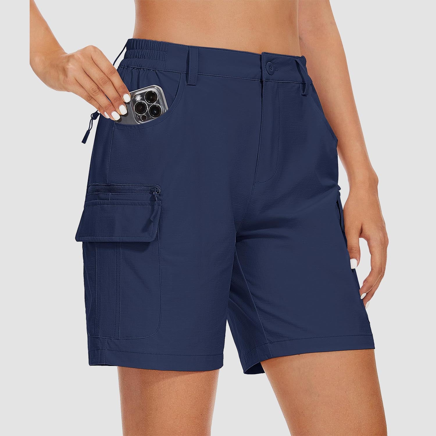Women's Golf Shorts, Quick-Dry & Water-Resistant with 6 Pockets