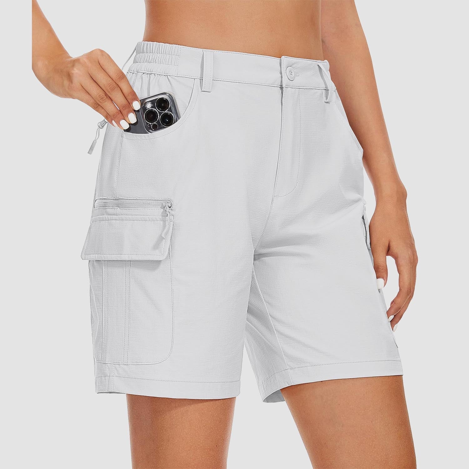 Women's Golf Shorts, Quick-Dry & Water-Resistant with 6 Pockets