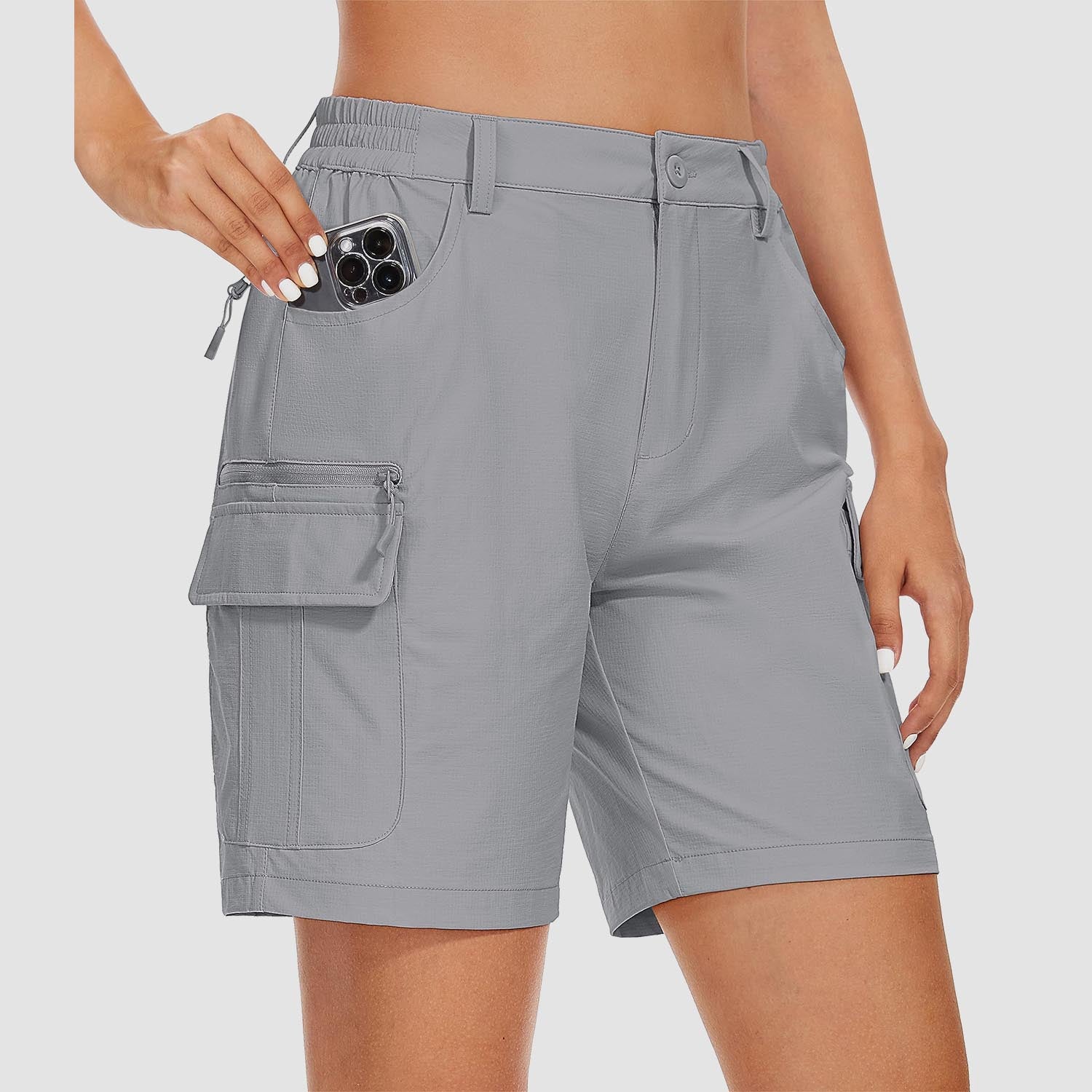 Women's Golf Shorts, Quick-Dry & Water-Resistant with 6 Pockets