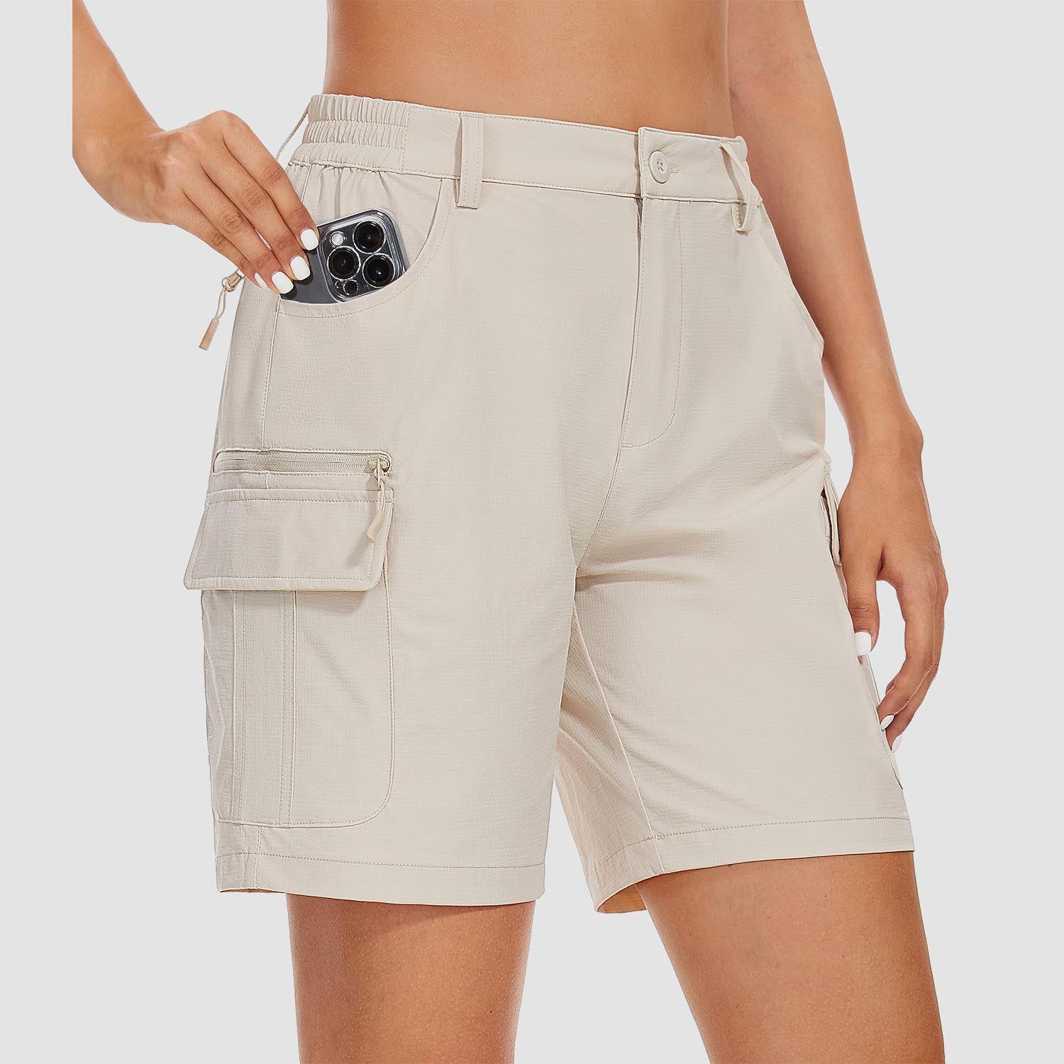 Women's Golf Shorts, Quick-Dry & Water-Resistant with 6 Pockets