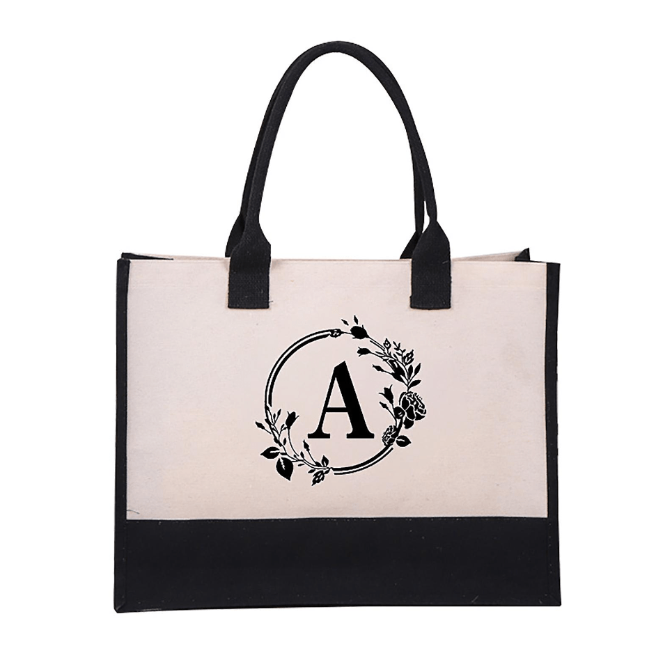 Harper™ - Letter Personalized Tote Bag - veyora