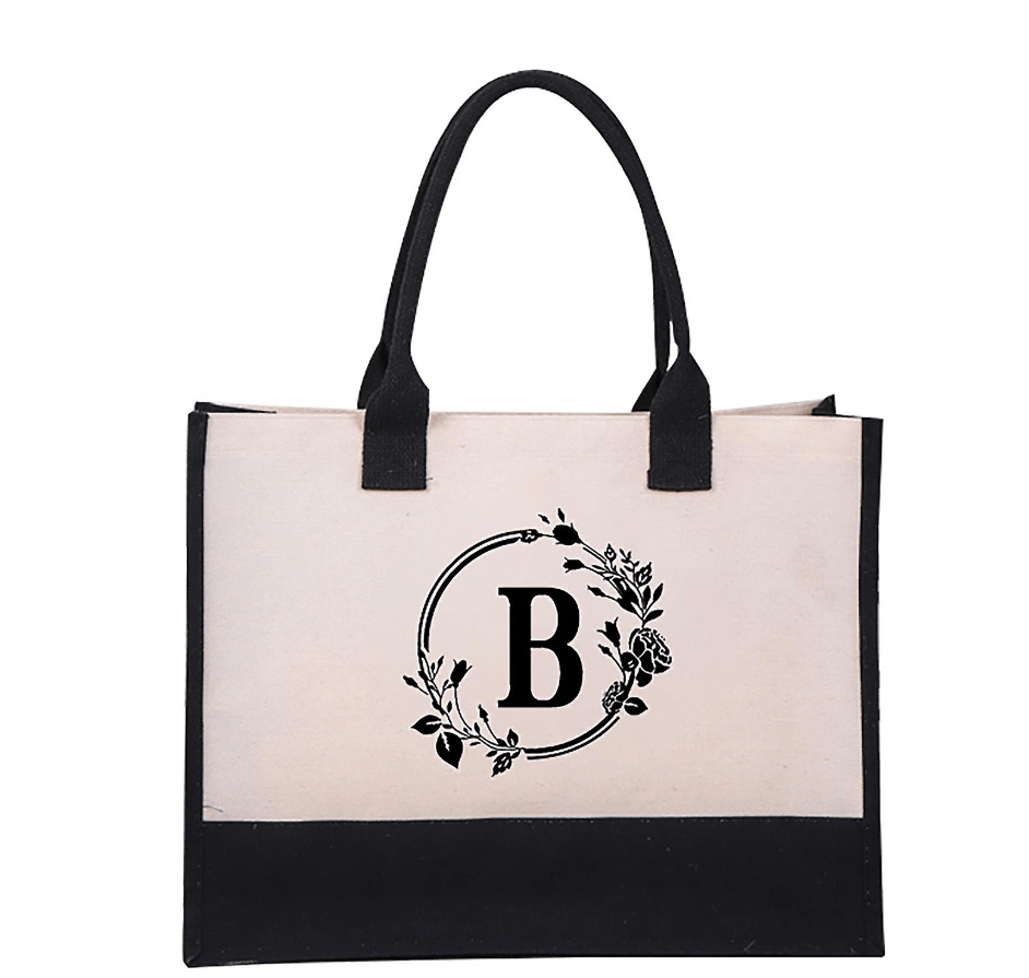 Harper™ - Letter Personalized Tote Bag - veyora